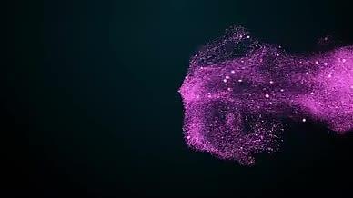 创意唯美彩色粒子发光logo展示视频的预览图
